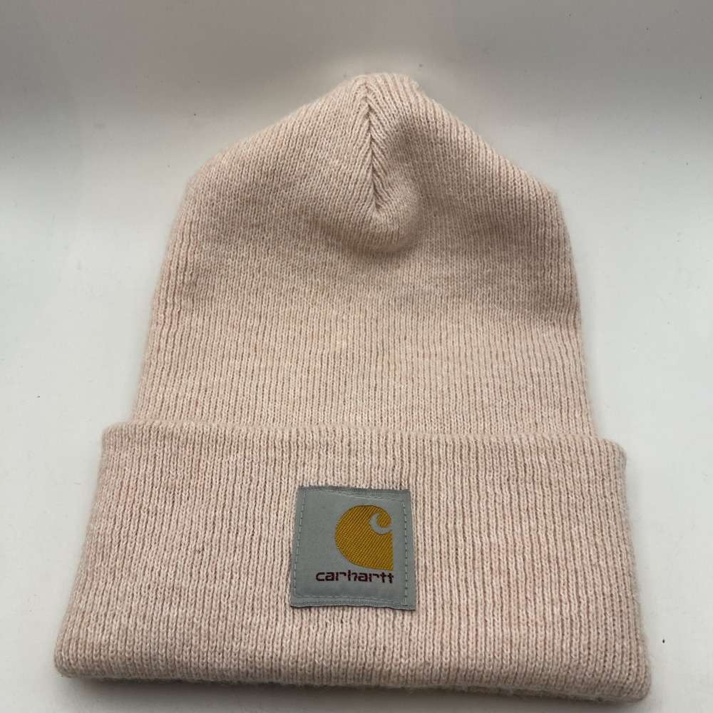 Carhartt A18 Knit Cuffed Beanie Hat NWT Ash Rose Pink Marshmallow One Size